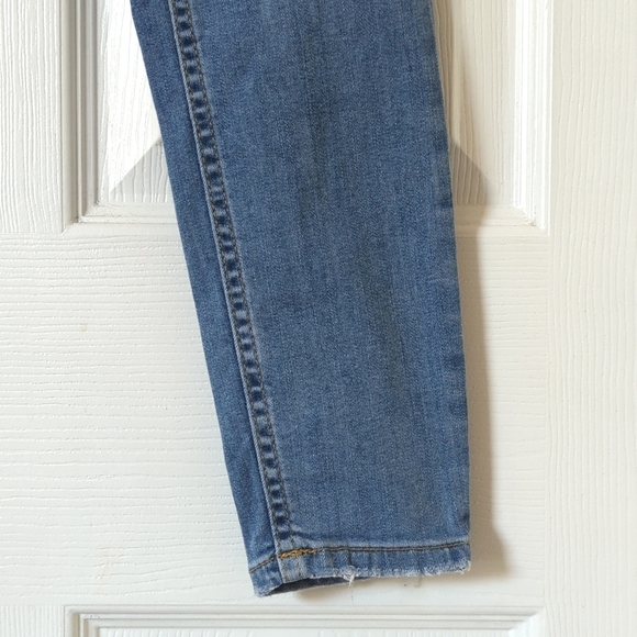 Free People Distressed Medium Wash High Waisted Ankle Cropped Skinny Jeans 26 - Picture 14 of 14